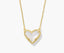Kendra Scott Ari Heart Gold Pendant Necklace in Ivory Mother-of-Pearl