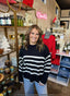 Black and White Striped Sweater