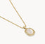 Kendra Scott Tiger Striped Daphne Gold Small Long Pendant Necklace Natural Mother of Pearl