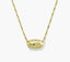 Kendra Scott Elisa Riveted Gold Short Pendant Necklace