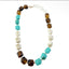 Flint Beaded Necklace-Turquoise/Tortoise