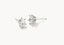 Kendra Scott Gift Set Cross Silver Pendant Necklace in White CZ and Cailin Silver Crystal Stud Earrings in White CZ