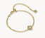 Kendra Scott Mallory Crystal Gold Delicate Chain Bracelet