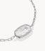 Kendra Scott Elaina Luxe Silver Chain Bracelet White CZ