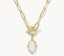Kendra Scott Elisa Gold Enamel Link and Chain Necklace White