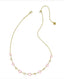 Kendra Scott Haisley Heart Necklace in Gold Pink Pearlescent Enamel