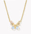 Kendra Scott Bianca Butterfly Gold Short Pendant Necklace Iridescent White Mix