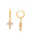 Sorrelli Carly Cross Huggie Hoop Earrings