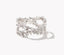 Kendra Scott Rosalie Silver Double Band Ring in White CZ size 6