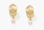 Kendra Scott Oakland Pearl Gold Huggie Earrings