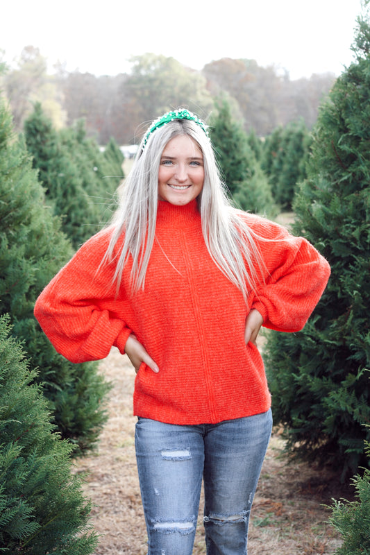 COZY RED SWEATER