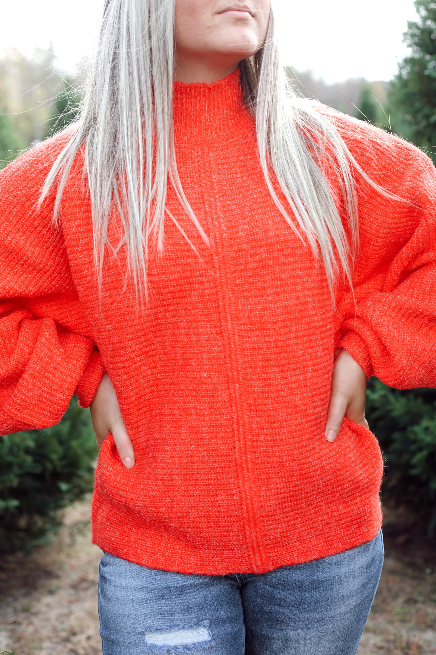 COZY RED SWEATER