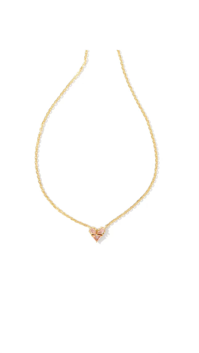 KENDRA SCOTT KATY HEART PINK NECKLACE