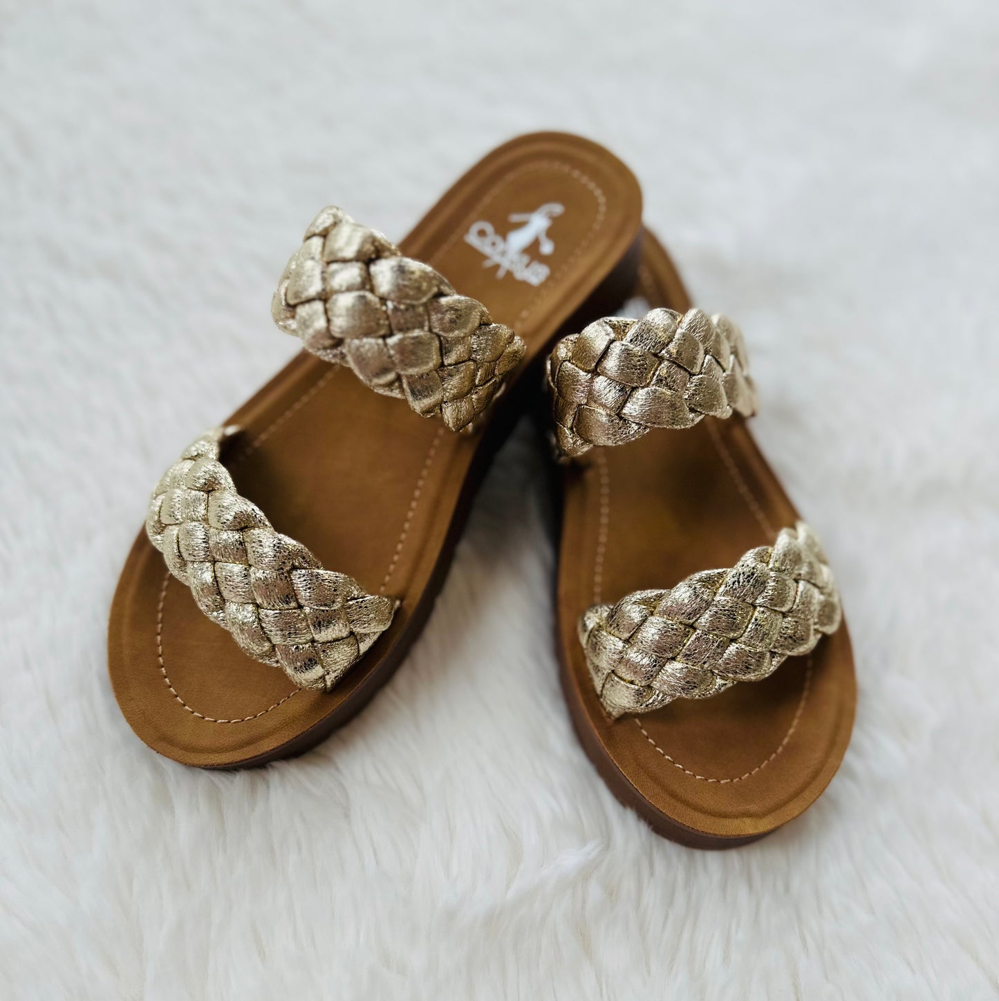 Wind It Up Gold Corkys Sandal