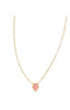 Kendra Scott  tess rose pink opal necklace