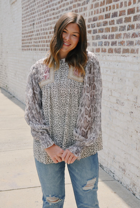 Animal Print Blouse