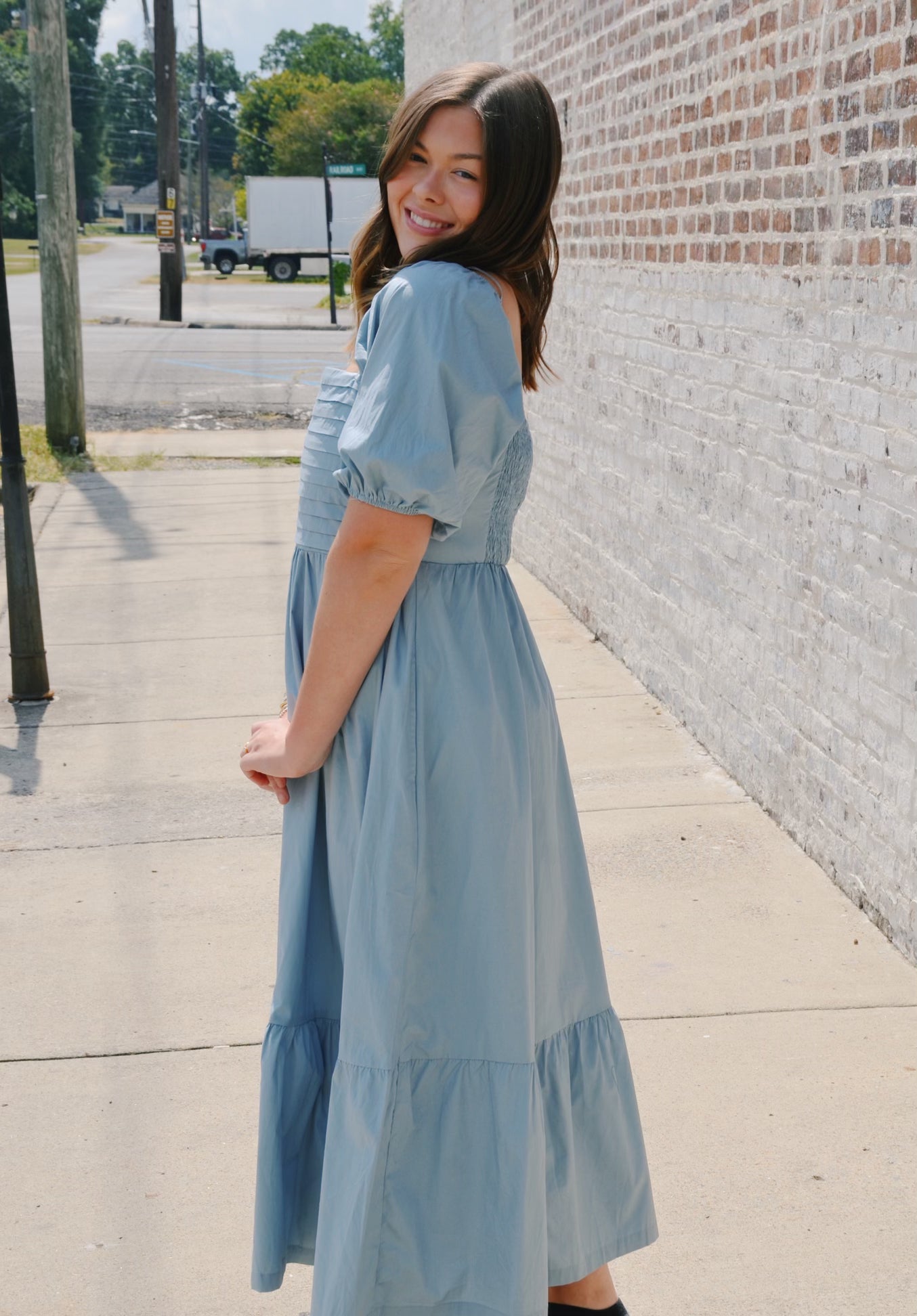 Dusty Blue Maxi Dress