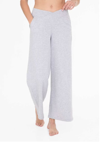 grey crossover sweatpants