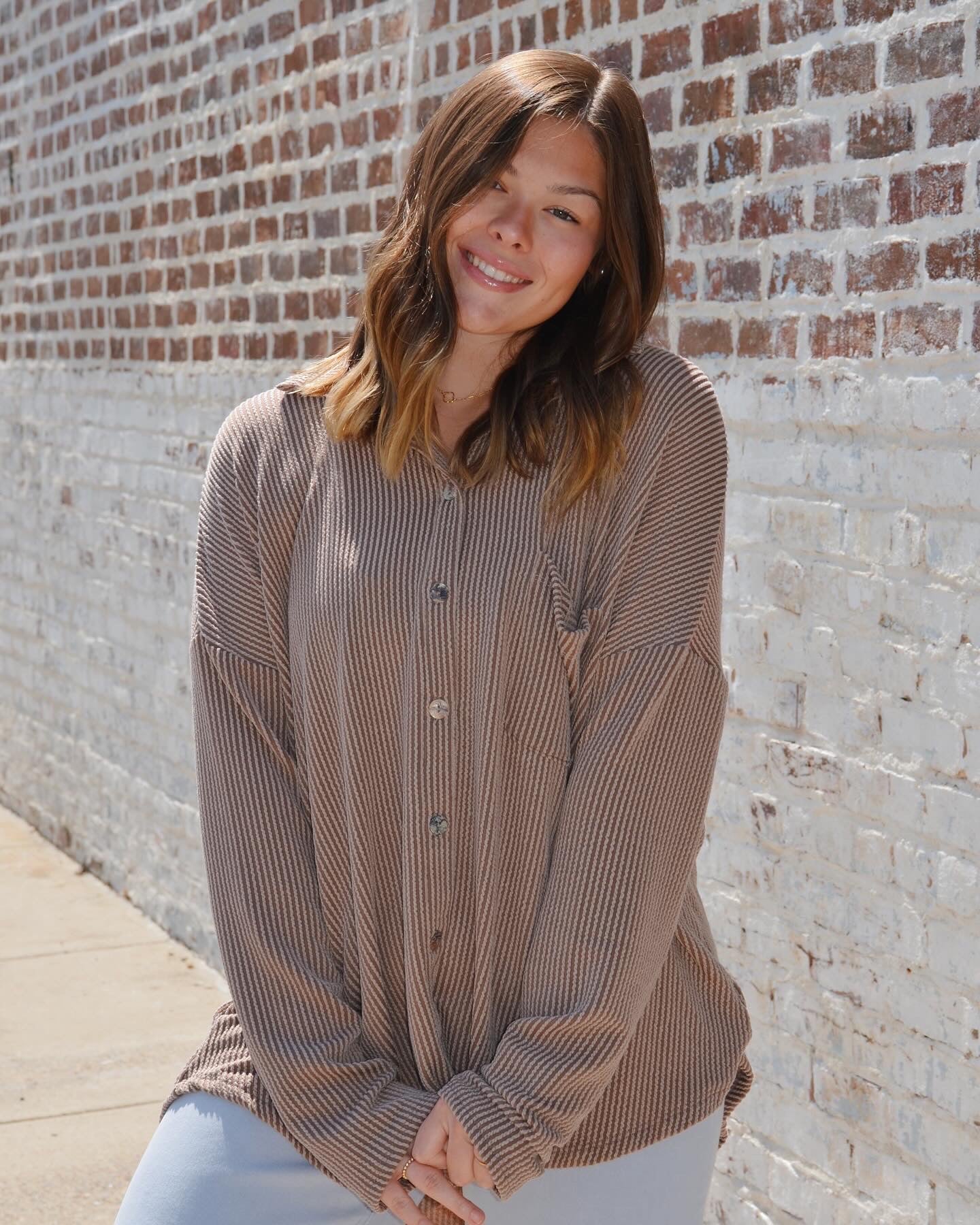 BROWN LONG SLEEVE TOP