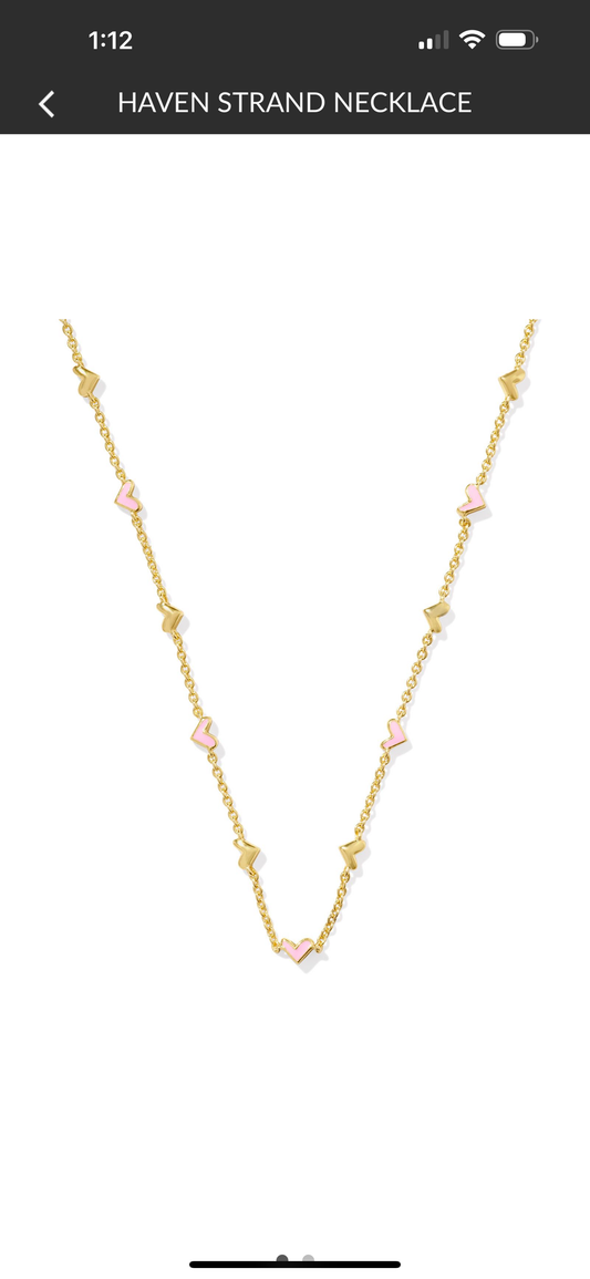 Kendra Scott Haven Pink Necklace