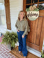 Poplin Ruffle Back Button Up Top