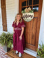 Burgundy Midi Dress
