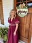 Burgundy Midi Dress