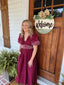 Burgundy Midi Dress