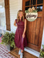 Crimson Red Leather Dress