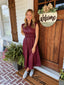 Crimson Red Leather Dress