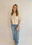 Neutral Short Sleeve Sweater
