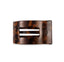 TELETIES Tortoise Small Flat Rectangle Hair Clip
