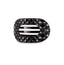 TELETIES Jet Black Quilted Small Flat Round Hair Clip