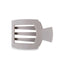 TELETIES Silver Flames Medium Flat Square Hair Clip
