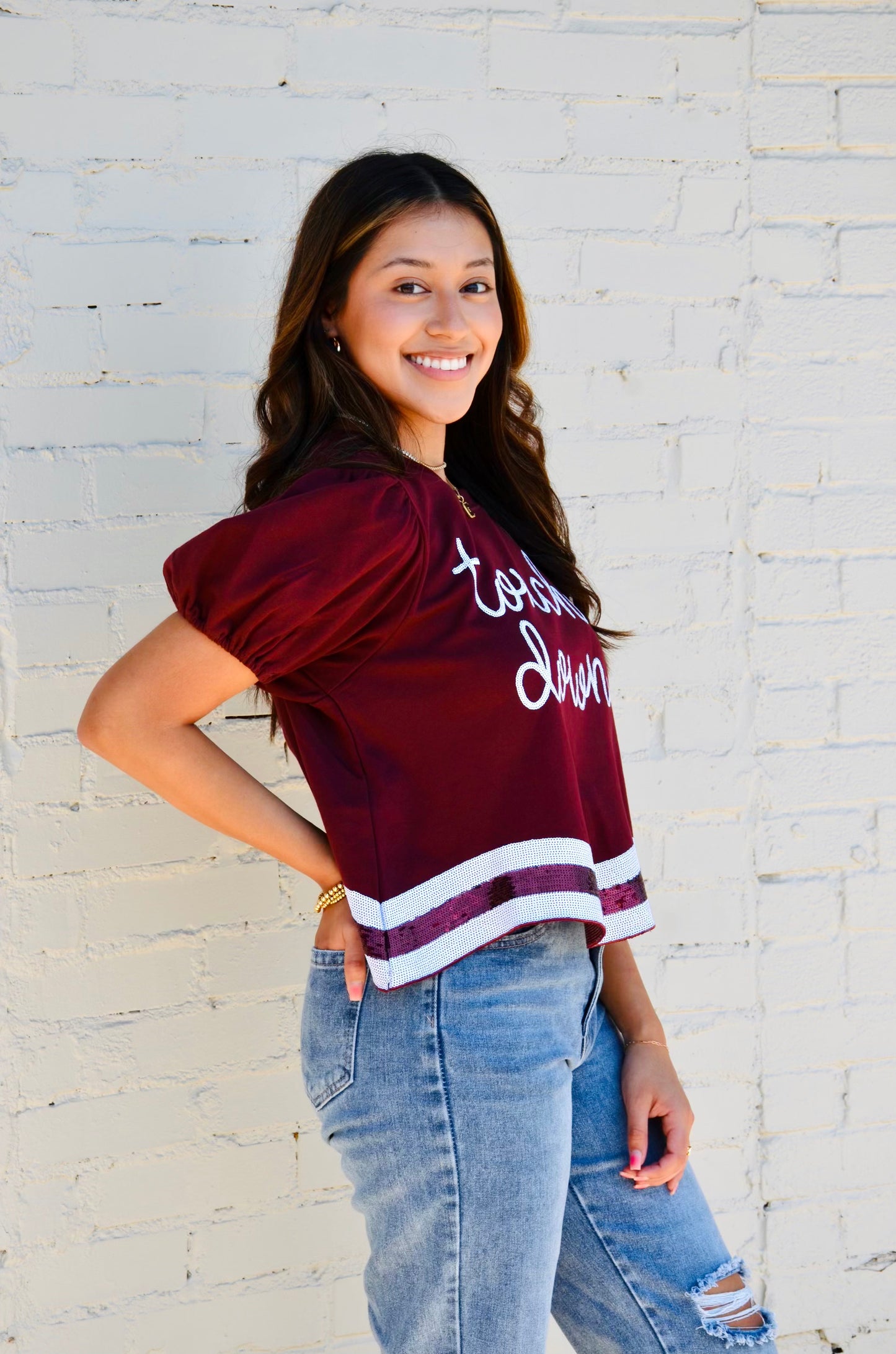 TOUCHDOWN tee - Maroon