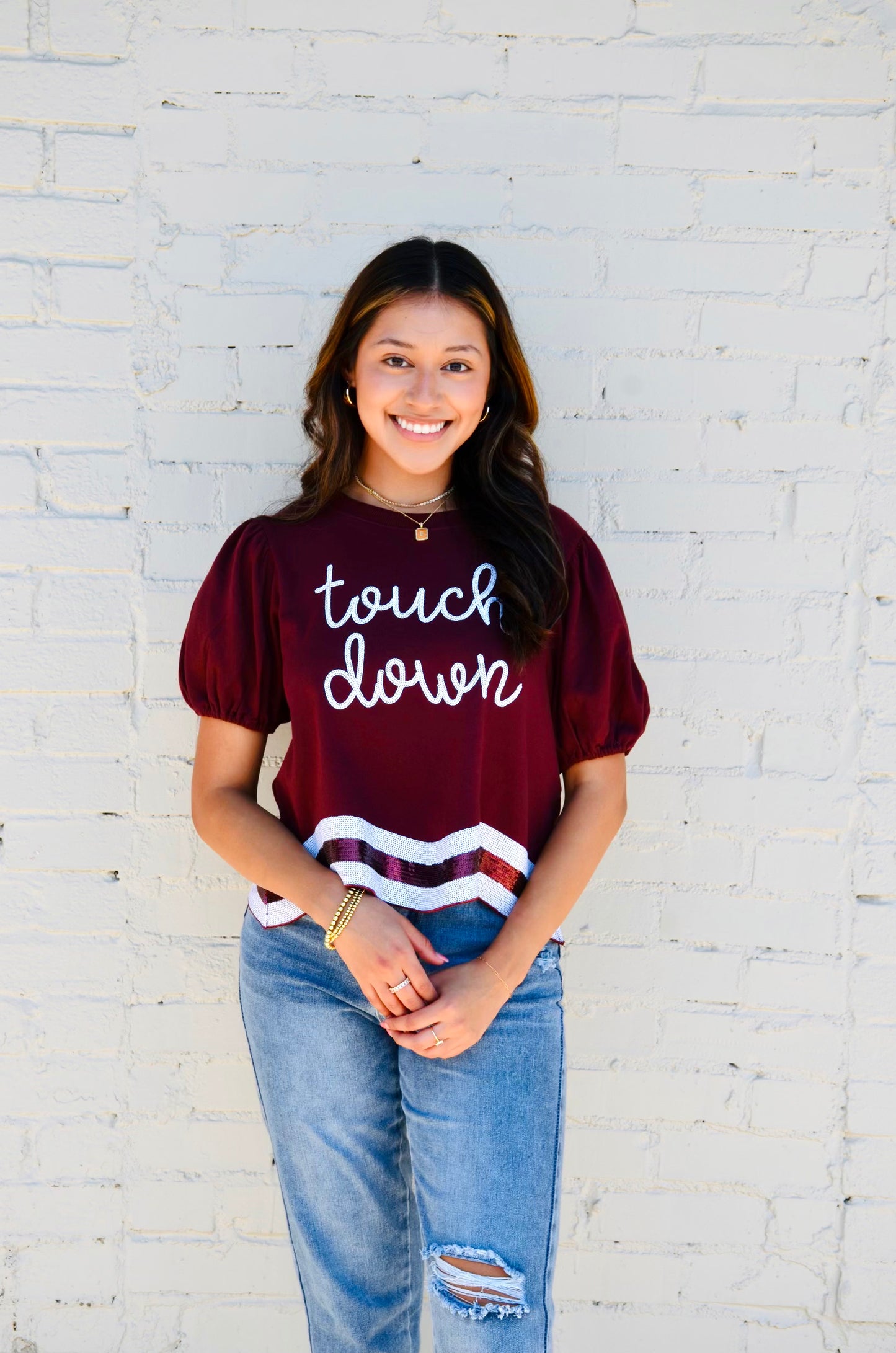 TOUCHDOWN tee - Maroon