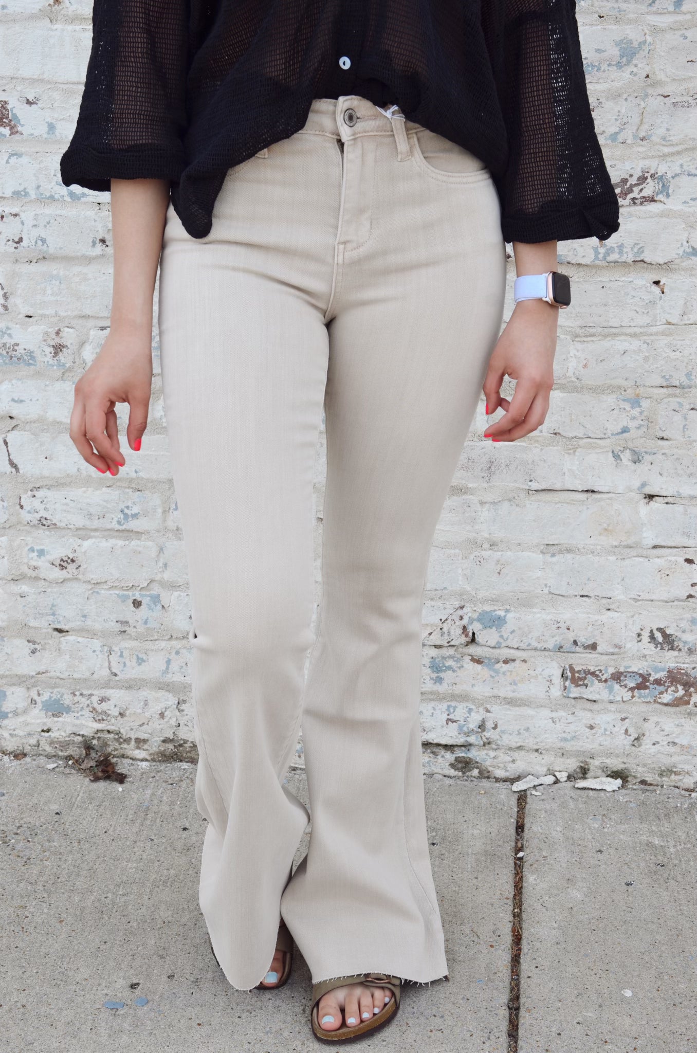 Khaki Flare Pants