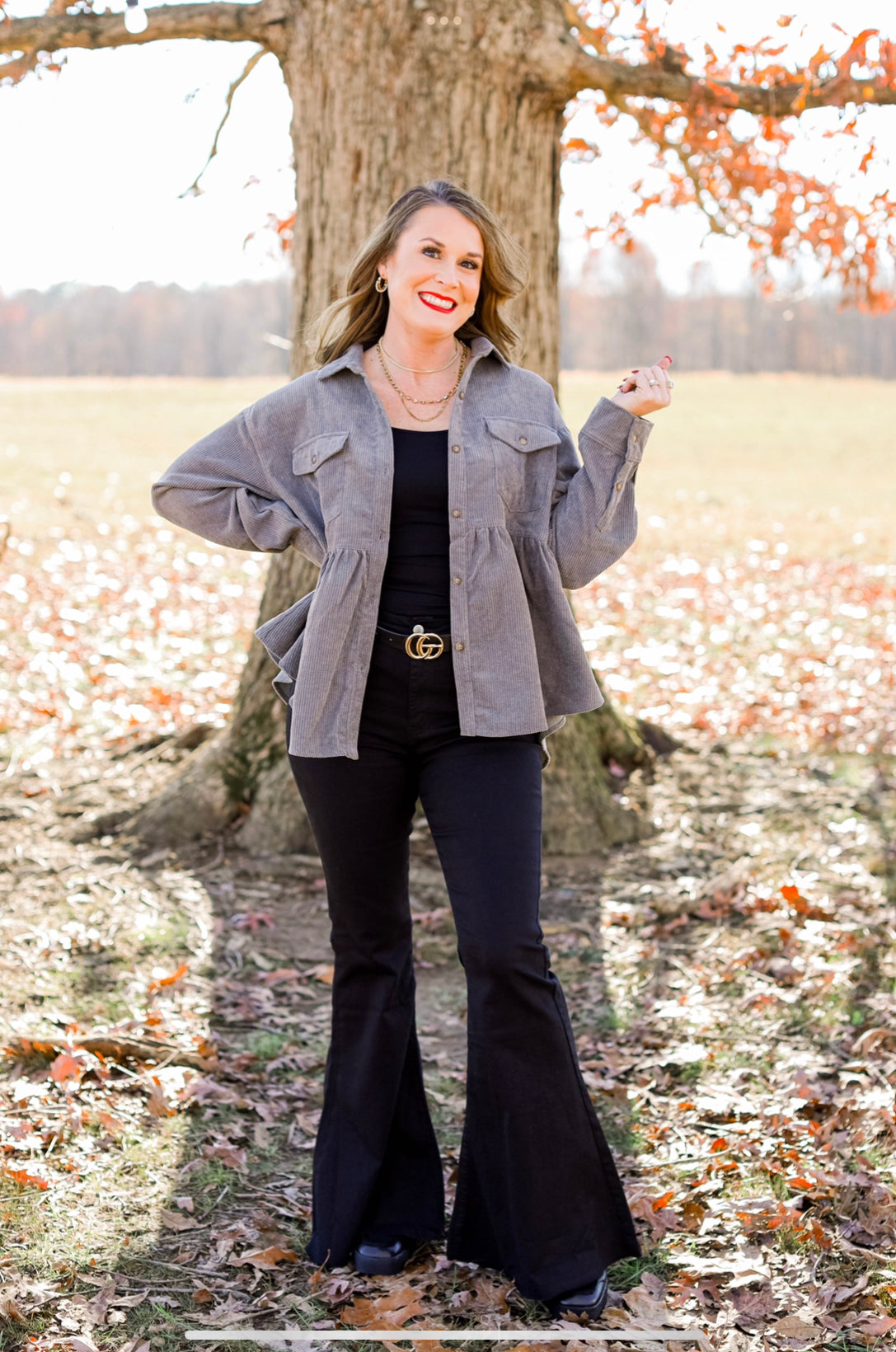 grey corduroy jacket